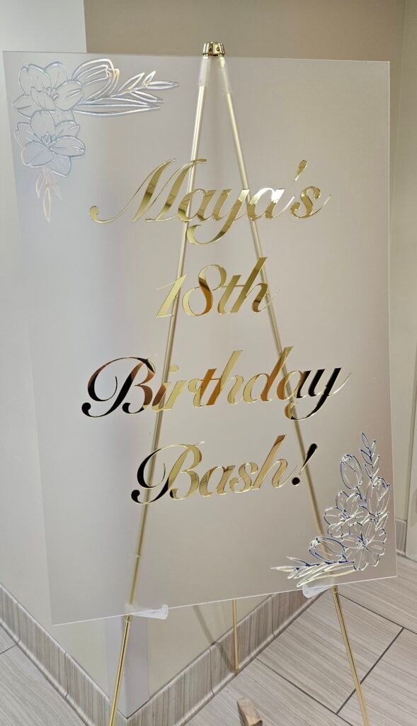 Acrylic Birthday Sign | Personalized Birthday Sign | Welcome Birthday Sign | Happy Birthday Sign | Custom Birthday Sign | Custom Party Sign